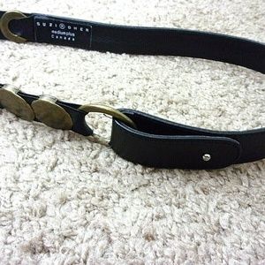 Suzi Roher Accessories - Suzi Roher Leather Belt Brass Medallions Medium Suzi Roher Accessories - Suzi Roher Leather Belt Brass Medallions Medium